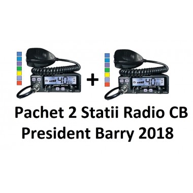 President Barry 2019, 4-20W Export, pachet promotional 2 statii CB